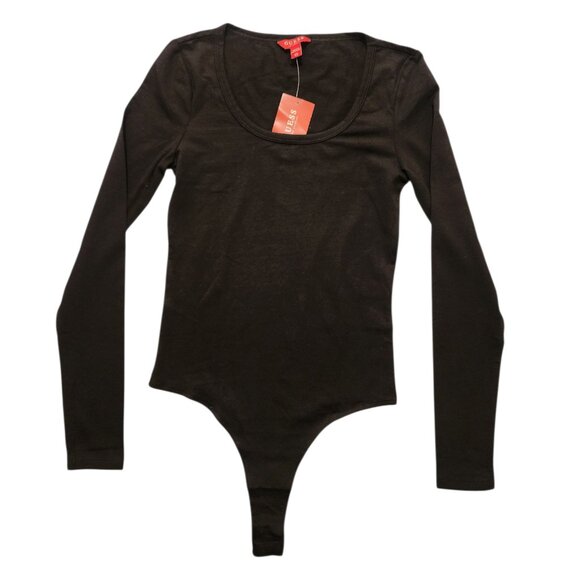 Guess Women's Long Sleeve Bodysuit Scoop Neck Stretch, Soft, Versatile Size XS - Picture 1 of 8
